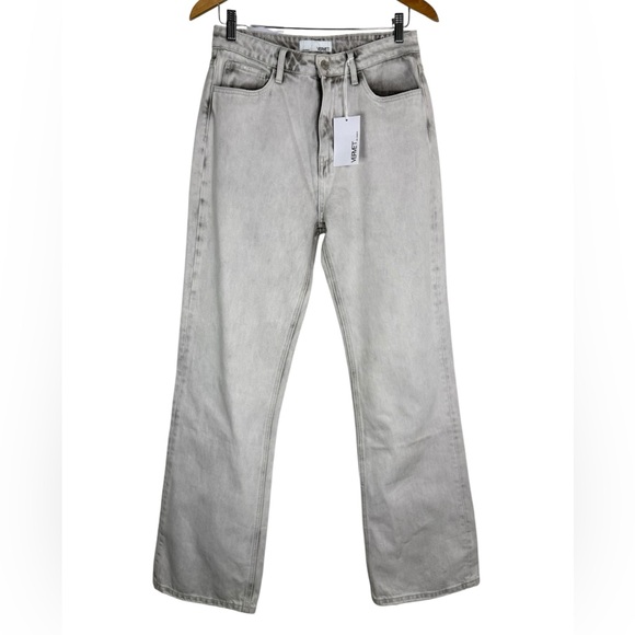 NWT Vervet Womens Size 28 Leslie 90's Vintage Flare Light Wash Gray Jeans - Picture 1 of 4